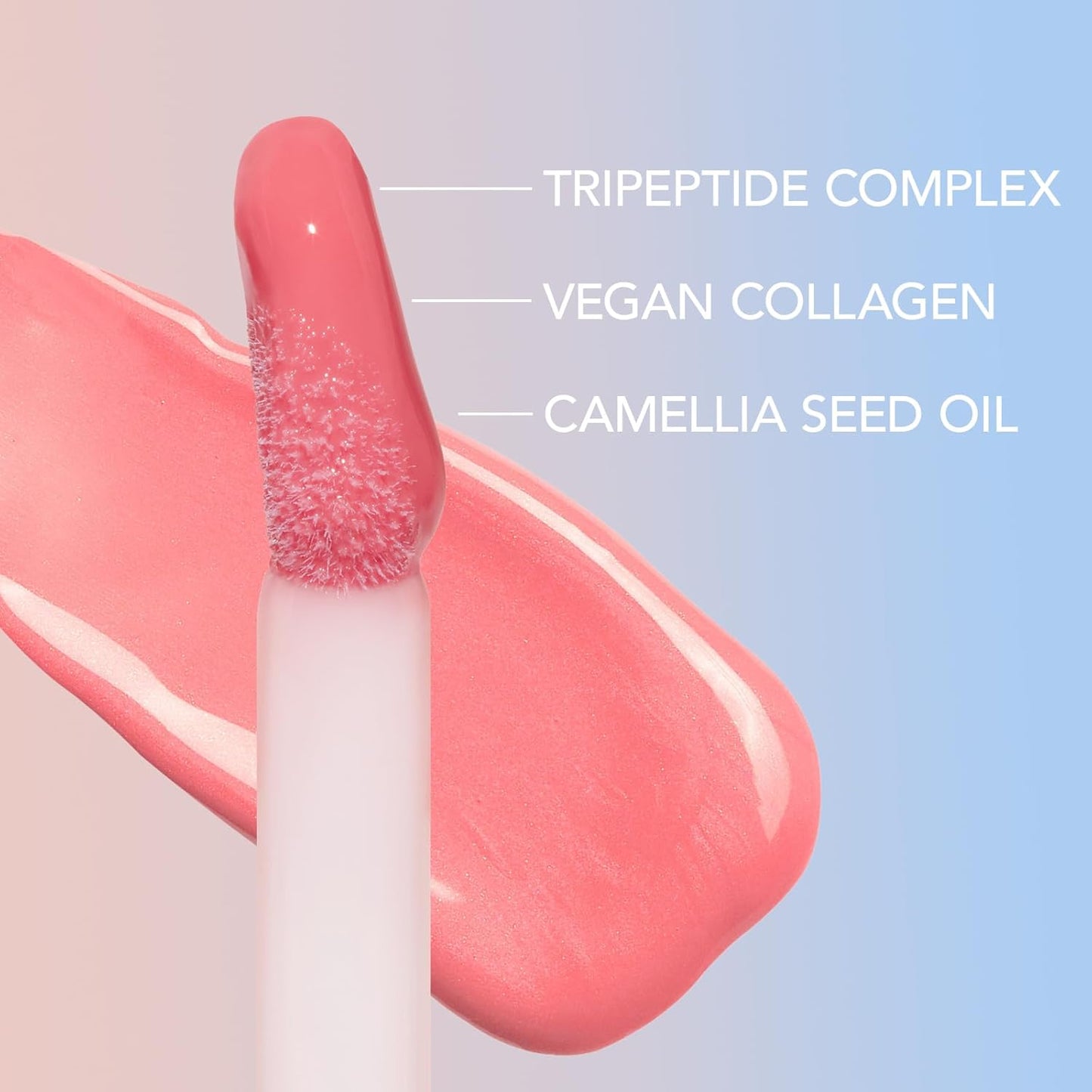 Lip Elixir Nourishing Lip Glaze and Lip Tint Gloss. High-Shine Lip Gloss. Moisturizing Lip Gloss Enriched with Lip Oils for Hydrating Smooth Finish, Cruelty-Free (Sheer Pink)