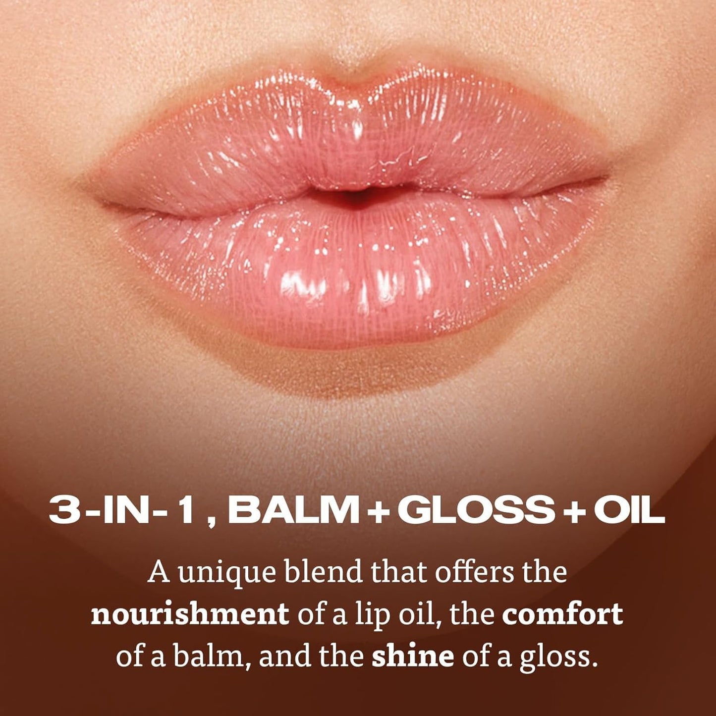 Lip Elixir Nourishing Lip Glaze and Lip Tint Gloss. High-Shine Lip Gloss. Moisturizing Lip Gloss Enriched with Lip Oils for Hydrating Smooth Finish, Cruelty-Free (Sheer Pink)