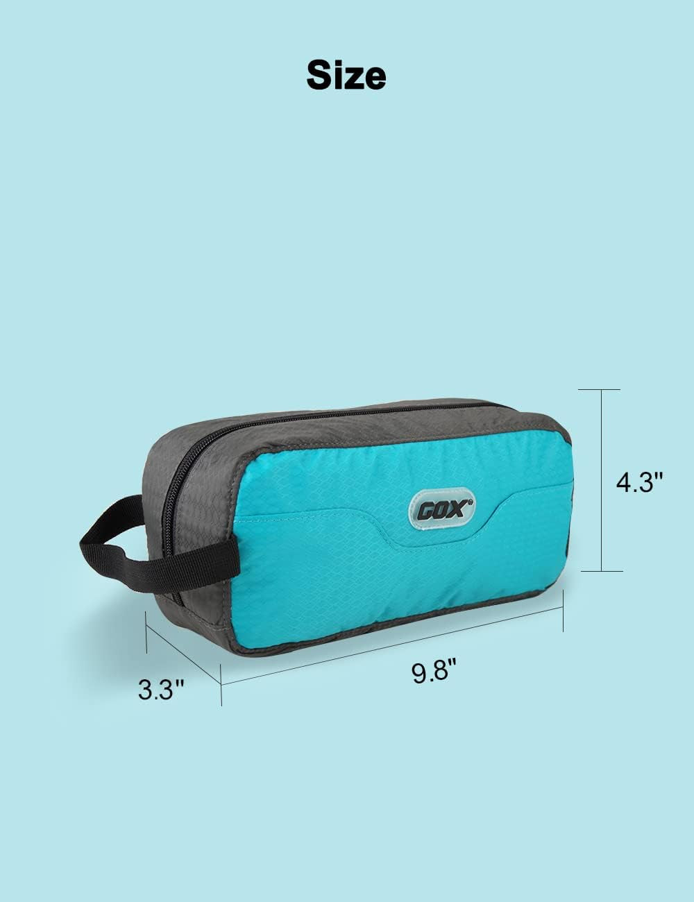 Travel Toiletry Bag,Dopp Kit Case,Ultra-Light Cosmetics Bag Makeup Organizer (Turquoise)