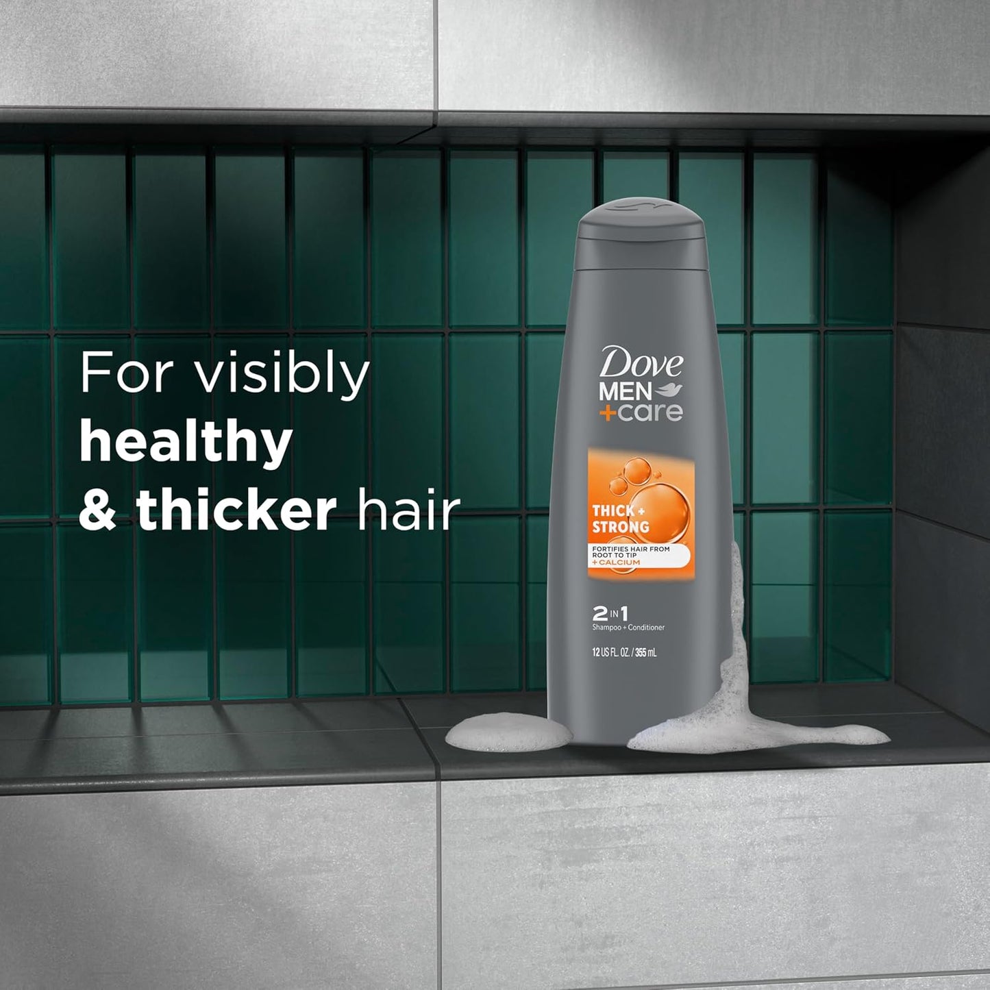 Fortifying 2 in 1 Shampoo and Conditioner for Resilient and Thicker Hair Thick and Strong with Caffeine Helps Strengthen Thinning Hair 12 Oz, Pack of 6