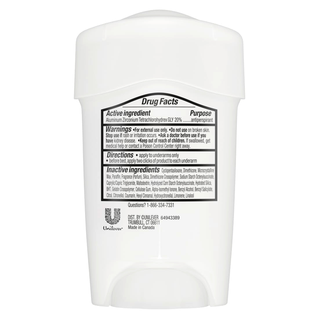 Clinical Protection Antiperspirant Deodorant 72-Hour Sweat & Odor Protection 5-In-1 Antiperspirant for Women 1.7 Oz